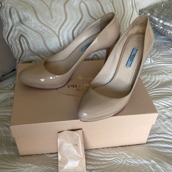 PRADA Pumps size 39.5 Calzature Donna, Vernice Basic, Cipria/Nude - Picture 6 of 17